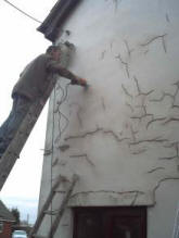 Veeing out the cracks on a property so that they can be repaired properly.